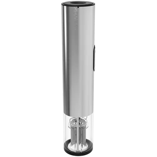 Prestigio Garda, smart wine opener, simple operation with 2 buttons, aerator, vacuum stopper preserver, foil cutter, opens up to 50 bottles wihout recharging, premium design, 500mAh battery, Dimensions D 17mm* H 290mm* W100 mm, silver color. - image 5