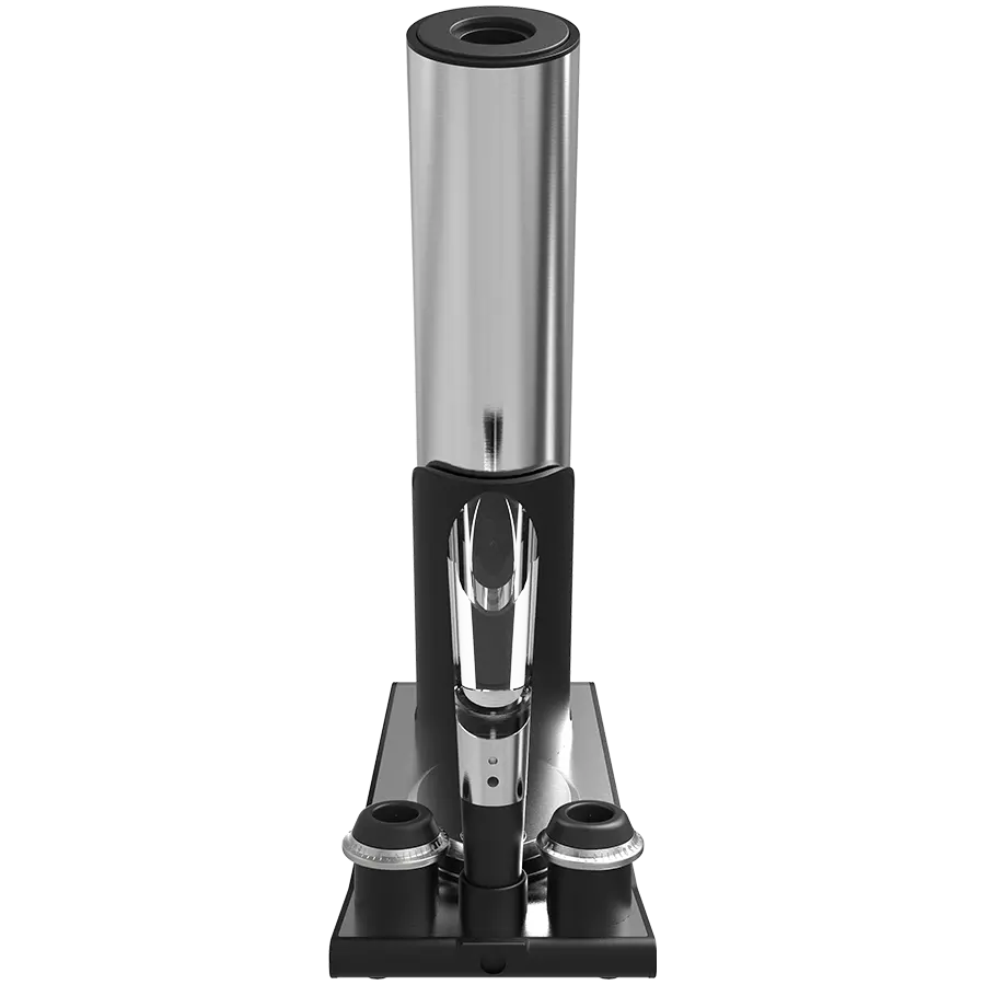 Prestigio Garda, smart wine opener, simple operation with 2 buttons, aerator, vacuum stopper preserver, foil cutter, opens up to 50 bottles wihout recharging, premium design, 500mAh battery, Dimensions D 17mm* H 290mm* W100 mm, silver color. - image 8
