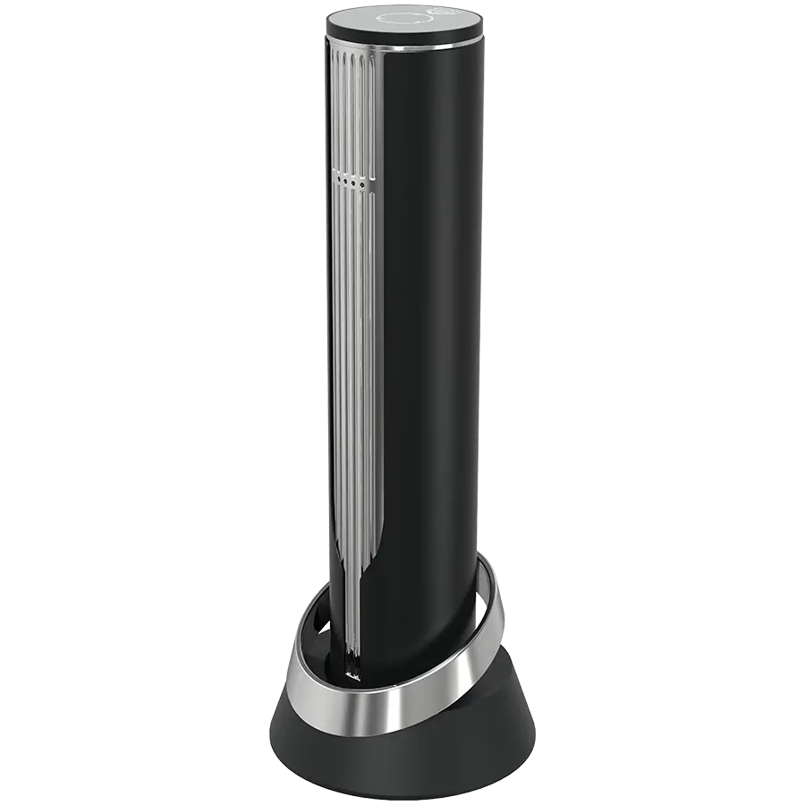 Prestigio Maggiore, smart wine opener, 100% automatic, opens up to 70 bottles without recharging, foil cutter included, premium design, 480mAh battery, Dimensions D 48*H228mm, black + silver color. - image 1