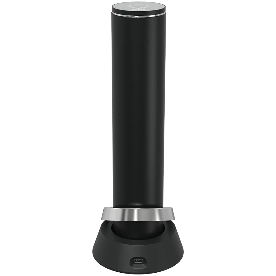 Prestigio Maggiore, smart wine opener, 100% automatic, opens up to 70 bottles without recharging, foil cutter included, premium design, 480mAh battery, Dimensions D 48*H228mm, black + silver color. - image 3