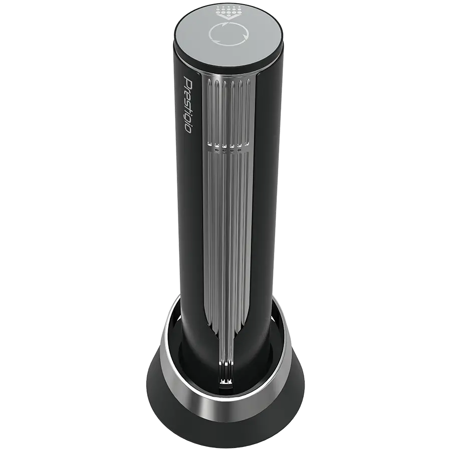 Prestigio Maggiore, smart wine opener, 100% automatic, opens up to 70 bottles without recharging, foil cutter included, premium design, 480mAh battery, Dimensions D 48*H228mm, black + silver color. - image 5