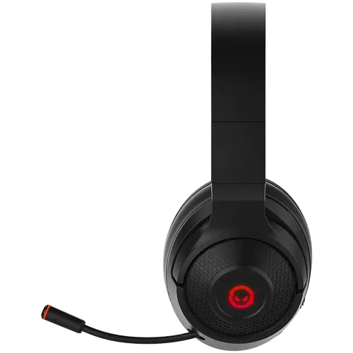 LORGAR Noah 501, gaming bluetooth headset with microphone, BT 5.3 JL7006, battery 1000mAh, type-C charging cable 0.8m, audio cable 1.5m, size:195*185*80mm, 0.28kg. Black - image 1