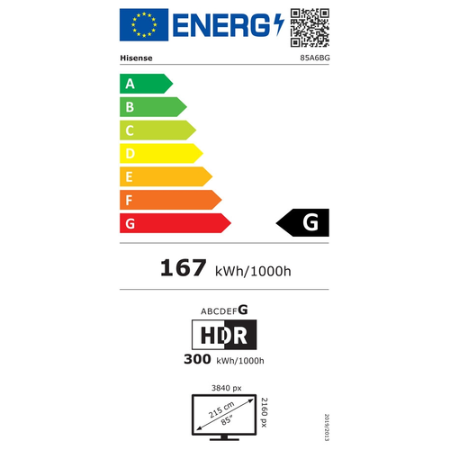 Телевизор, Hisense 85" A6BG, 4K Ultra HD 3840x2160, DLED, HDR 10+, HLG, Dolby Vision, Dolby Audio, DTS, Smart TV, WiFi, BT, AnyView Cast, Gaming Mode, 1xHDMI2 eArc, 2xHDMI, 2xUSB, LAN, CI+, DVB-T2/C/S2, Black - image 6