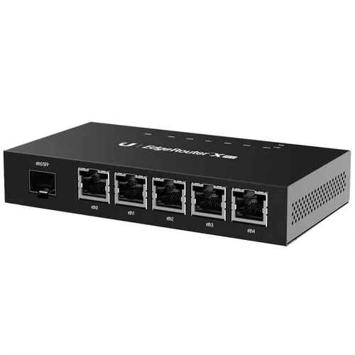 UBIQUITI EdgeRouter X SFP; (5) GbE RJ45 ports with 24V passive PoE; (1) SFP port; 50W total PoE availability. - image 1