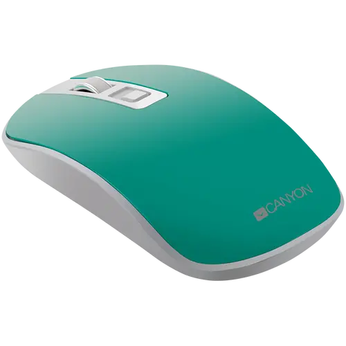 CANYON MW-18, 2.4GHz Wireless Rechargeable Mouse with Pixart sensor, 4keys, Silent switch for right/left keys,Add NTC DPI: 800/1200/1600, Max. usage 50 hours for one time full charged, 300mAh Li-poly battery,, Aquamarine, cable length 0.56m, 116.4*63.3*32.3mm, 0. - image 2