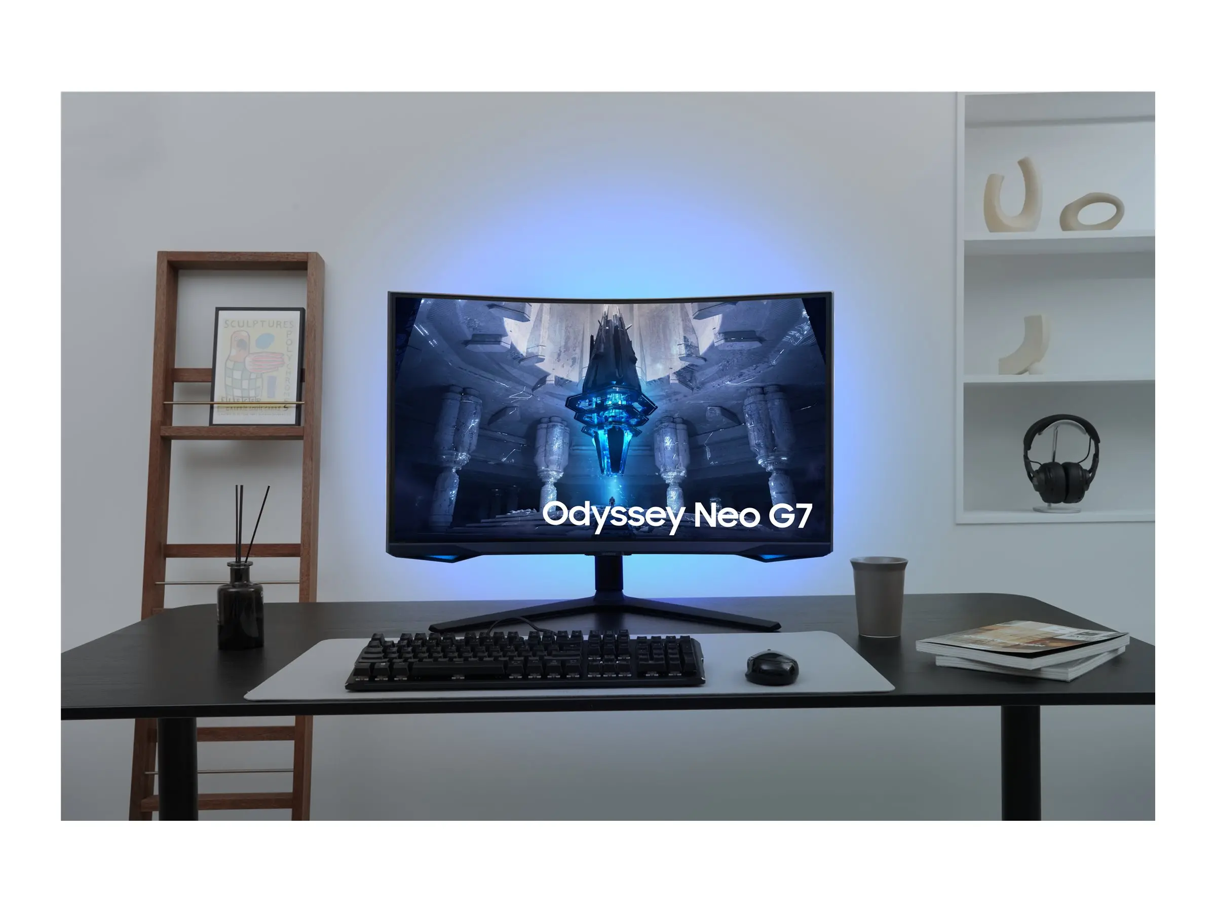 Monitor, Samsung LS32BG750NP 32" Odyssey Neo G7, Curved VA, 165 Hz, 1 ms, 3840x2160, DP, 2xHDMI, USB Hub, Negru - image 3