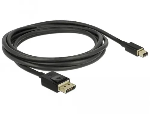 Cablu Delock Mini DisplayPort tată - DisplayPort tată, 2.0m, 8K 60 Hz, Negru - 1