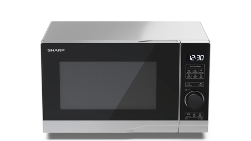 Микровълнова печка, Sharp YC-PS204AE-S, Semi Digital, Cavity Material -steel, 20l, 700 W, LED Display White, Timer & Clock function, Child lock, Silver door, Defrost, Cabinet Colour: Silver - image 1