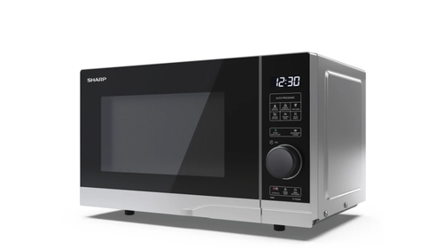 Микровълнова печка, Sharp YC-PS204AE-S, Semi Digital, Cavity Material -steel, 20l, 700 W, LED Display White, Timer & Clock function, Child lock, Silver door, Defrost, Cabinet Colour: Silver - image 2