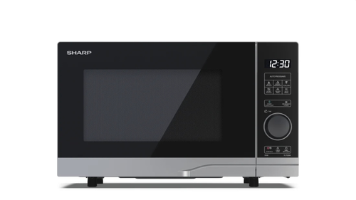 Микровълнова печка, Sharp YC-PS204AE-S, Semi Digital, Cavity Material -steel, 20l, 700 W, LED Display White, Timer & Clock function, Child lock, Silver door, Defrost, Cabinet Colour: Silver