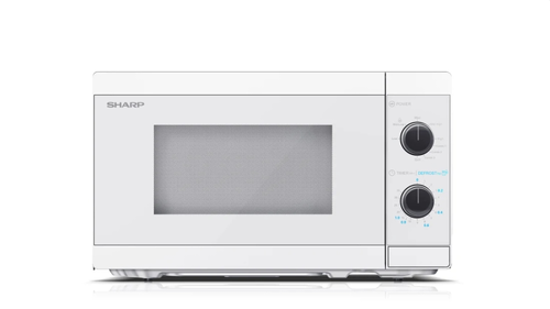 Микровълнова печка, Sharp YC-MG01E-C, Manual control, Built-in microwave grill, Grill Power: 1000W, Cavity Material -steel, 20l, 800 W, Crystal White door, Defrost, Cabinet Colour: Crystal White