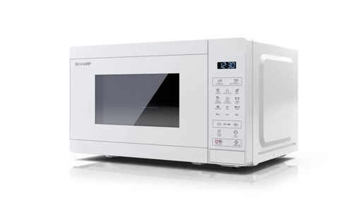 Микровълнова печка, Sharp YC-MG02E-C, Fully Digital, Built-in microwave grill, Grill Power: 1000W, Cavity Material -steel, 20l, 800 W, LED Display Blue, Timer & Clock function, Child lock, White door, Defrost, Cabinet Colour: White - image 1