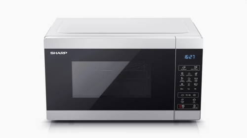 Микровълнова печка, Sharp YC-MG51E-S, Fully Digital, Built-in microwave grill, Grill Power: 1000W, Cavity Material -steel, 25l, 900 W, LED Display Blue, Timer & Clock function, Child lock, Silver/Black door, Defrost, Cabinet Colour: Silver - image 2