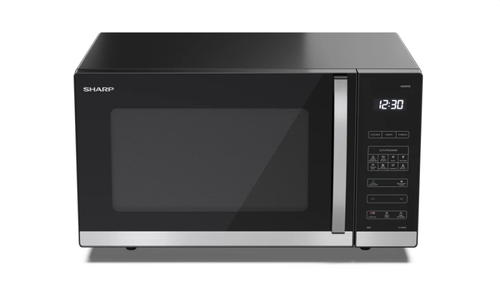 Микровълнова печка, Sharp YC-QS302AE-B, Inverter Microwave Oven, Fully Digital, Cavity Type: Flatbed, 30l, 900 W, LED Display White, Timer & Clock function, Child lock, Black door, Defrost, Cabinet Colour: Black - image 1