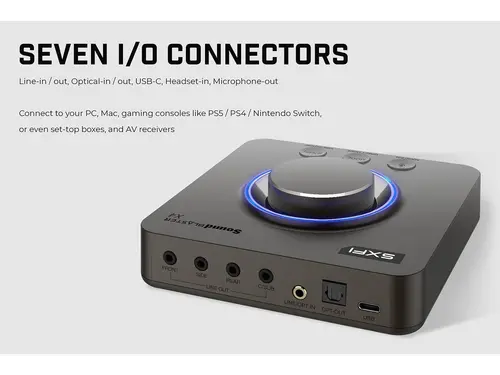 Εξωτερική κάρτα ήχου Creative Sound Blaster X4, USB-C, DAC, Super X-FI, TOSLINK - 2