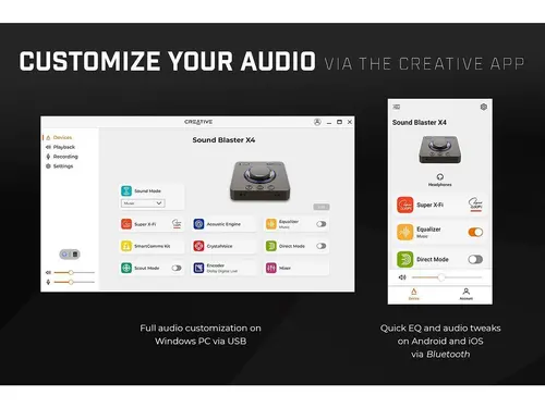 Placă de sunet externă Creative Sound Blaster X4, USB-C, DAC, Super X-FI, TOSLINK - 4