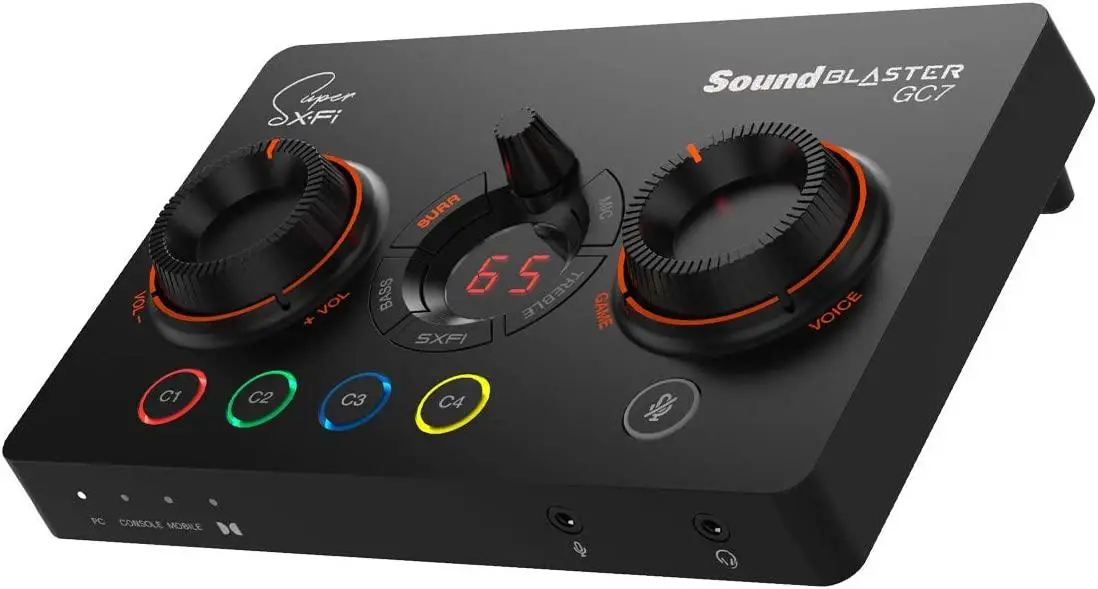 Placă de sunet externă Creative Sound Blaster GC7, USB-C, Super X-FI, PC, Mac, PS 4/5, Xbox, Nintendo Switch