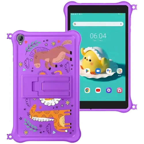 Blackview Tab 5 Kids WiFi 3GB/64GB, 8-inch HD+ 800x1280 IPS, Quad-core, 0.3MP Front/2MP Back Camera, Battery 5580mAh, Type-C, Android 12, SD card slot, EVA case, Purple