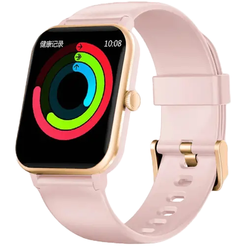Blackview R3Max, 1.69-inch HD LCD 240x280, 230mAh Battery, 24-hour SpO2 Detection + Heart Rate Monitoring, Calls and SMS notification, Pink