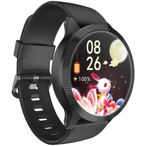 Blackview R8, 1.09-inch HD LCD 240x240, 190mAh Battery, 24-hour SpO2 Detection + Heart Rate Monitoring, Calls and SMS notification, Black