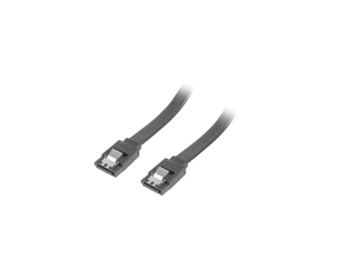 Кабел, Lanberg SATA DATA III (6GB/S) F/F cable 70cm metal clips, black