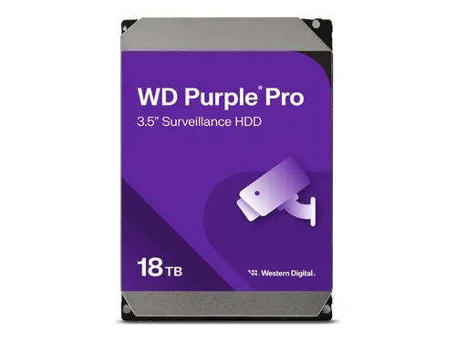 Твърд диск, Western Digital Purple Pro 18TB ( 3.5'', 512MB, 7200 RPM, SATA 6Gb/s )