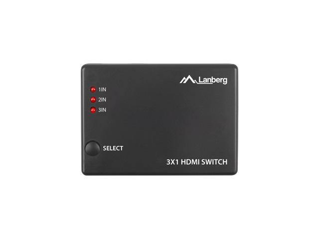 Адаптер, Lanberg Video Switch 3x HDMI + Micro USB port + Remote Controller, black