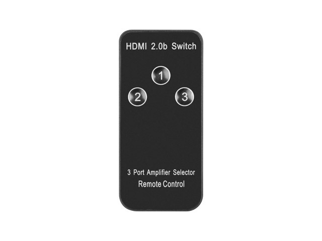 Адаптер, Lanberg Video Switch 3x HDMI + Micro USB port + Remote Controller, black - image 1