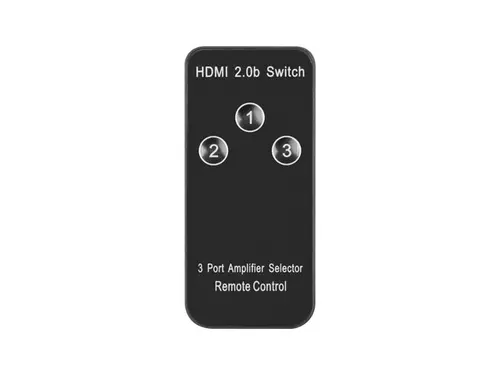 Адаптер, Lanberg Video Switch 3x HDMI + Micro USB port + Remote Controller, black - image 1