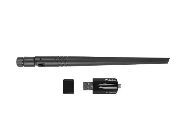 Адаптер, Lanberg Wireless Network Card USB adapter NC-1200-WIE AC1200 Dual Band - image 1