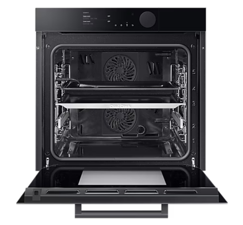 Фурна, Samsung NV75T8979RK/EF, Electric oven with BeSpoke Infinite Line design, 75 L, Dual cook Steam, 4.3" TFT-LCD Non touch Display, Pyrolytic cleaning, Wi-Fi connection, 1 level telescopic rail, Special Steam Tray, Meat probe, A+, Black - image 2
