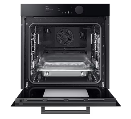 Фурна, Samsung NV75T8979RK/EF, Electric oven with BeSpoke Infinite Line design, 75 L, Dual cook Steam, 4.3" TFT-LCD Non touch Display, Pyrolytic cleaning, Wi-Fi connection, 1 level telescopic rail, Special Steam Tray, Meat probe, A+, Black - image 3