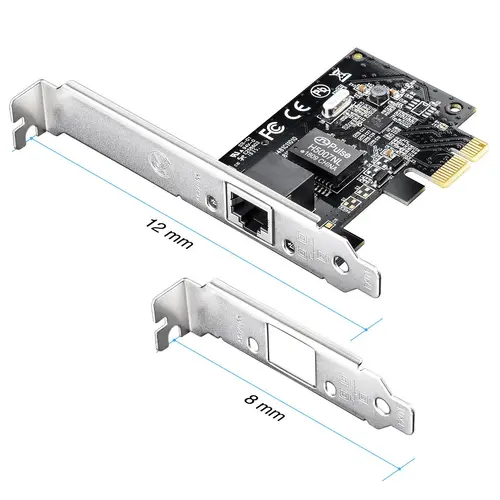 Placă de rețea Cudy PE10, PCIe, 3 benzi, 1 x 10/100/1000 Mbps - 2
