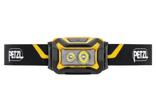 Lanternă frontală PETZL ARIA 2, 450 lumeni, Negru/Galben - 2