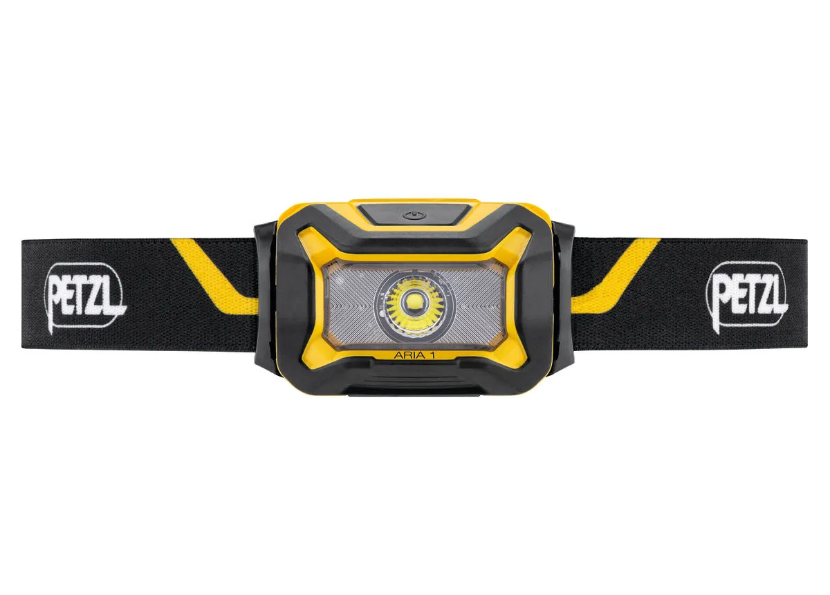 Lanternă frontală PETZL ARIA 1, 350 Lumeni, Negru/Galben - image 1