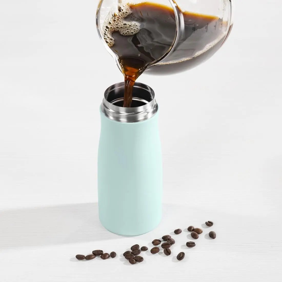 Термо чаша Xavax To Go, 400 ml, Изолирана, Отвор за напитки, Пастелно синьо - image 3
