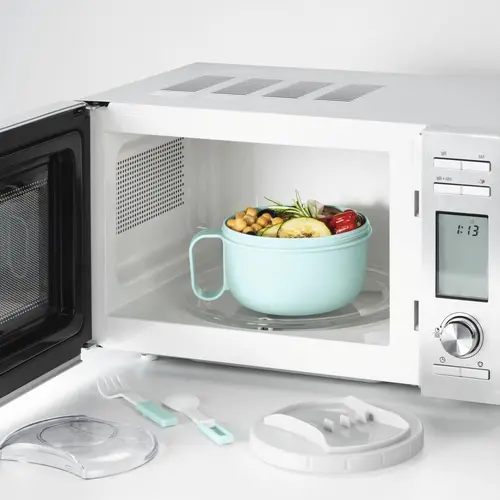 Комплект кутия за храна с прибори Xavax To Go, 1100 мл, пастелно синьо - image 2