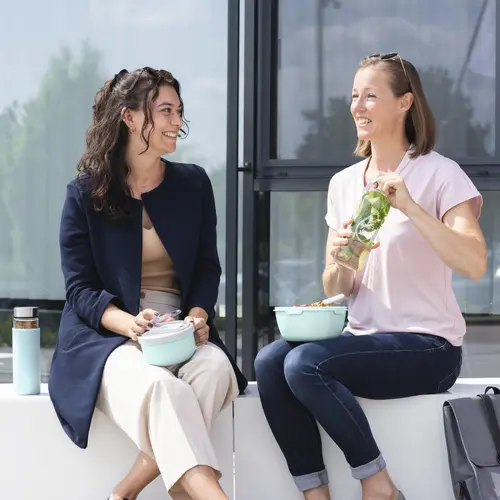 Комплект кутия за храна с прибори Xavax To Go, 1100 мл, пастелно синьо - image 8