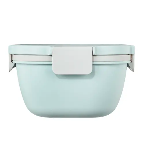 Cutie pentru mâncare Xavax To Go, 3 compartimente, tacâmuri, dressing, albastru pastel - 2