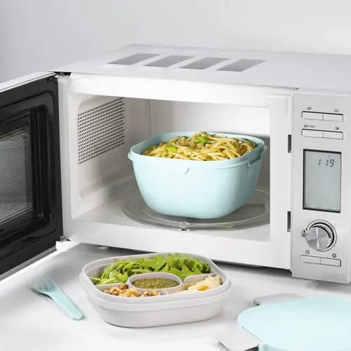 Кутия за храна Xavax To Go, 3 отделения, прибори,дресинг, пастелно синьо - image 6