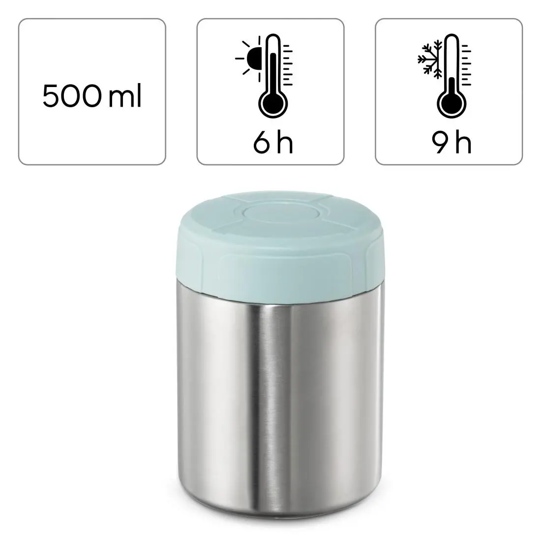 Термо съд Xavax To Go, Неръждаема стомана, 500 ml, Син - image 5