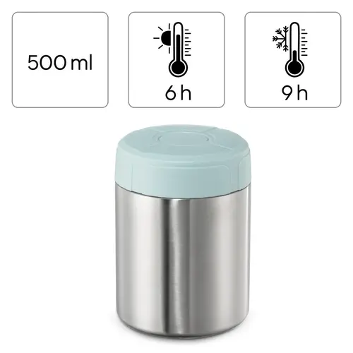 Термо съд Xavax To Go, Неръждаема стомана, 500 ml, Син - image 5