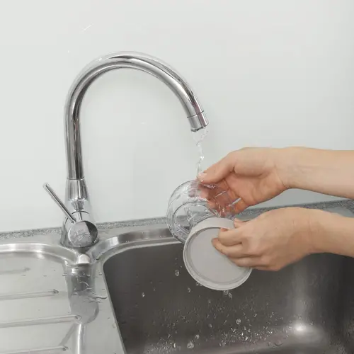 Μπολ δημητριακών Xavax To Go, 2 θήκες, 500 + 200 ml, παστέλ μπλε/γκρι - 5