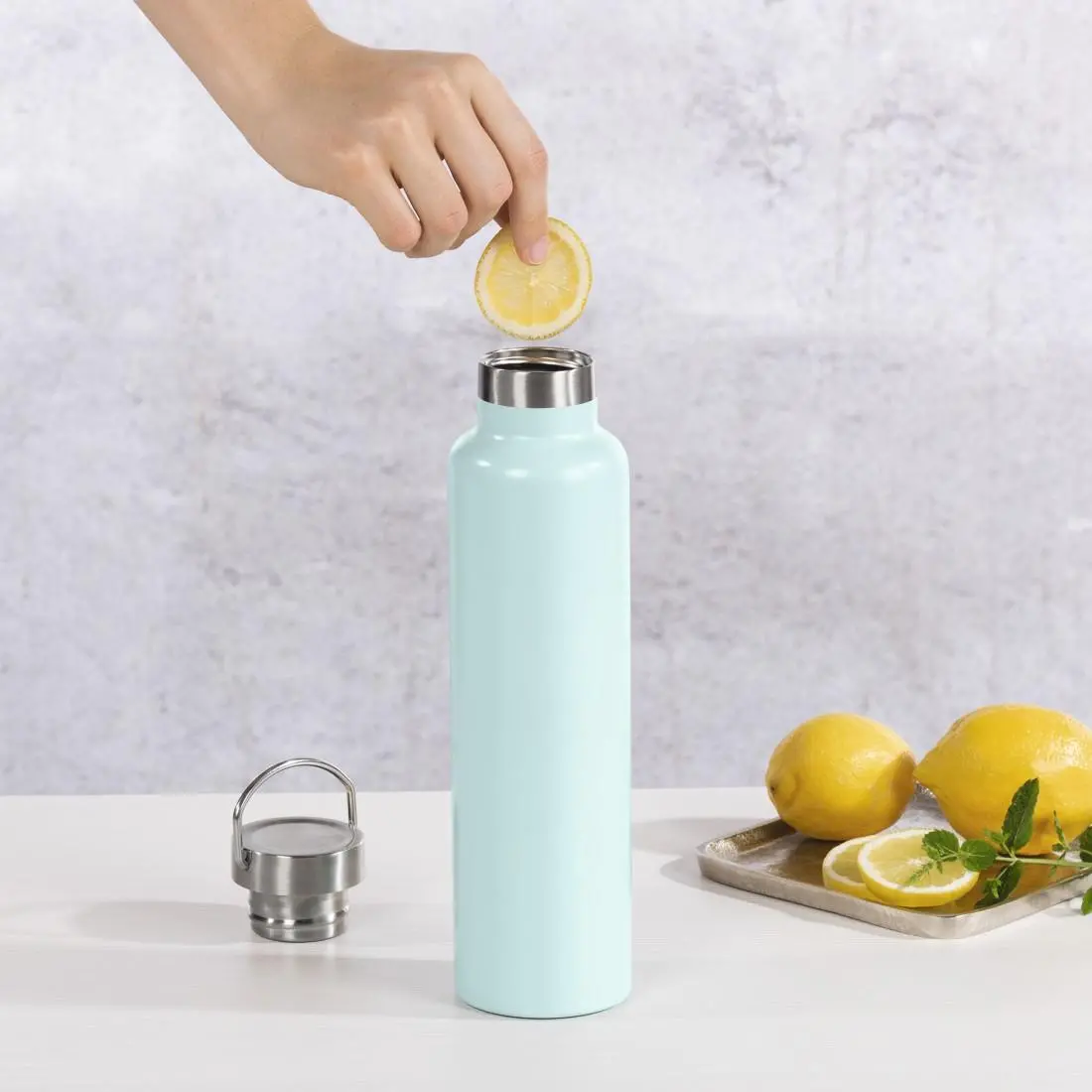 Бутилка за течности Xavax To Go, 750 ml,неръждаема стомана, двойна изолация, винтова капачка - image 8