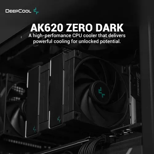 DeepCool охладител CPU Cooler AK620 Zero Dark - Dual-Tower - LGA1700/AM5 - image 11