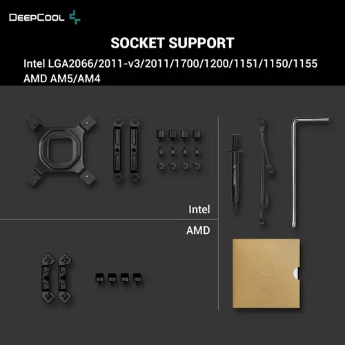DeepCool охладител CPU Cooler AK620 Zero Dark - Dual-Tower - LGA1700/AM5 - image 12