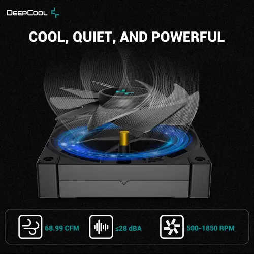 DeepCool охладител CPU Cooler AK620 Zero Dark - Dual-Tower - LGA1700/AM5 - image 8