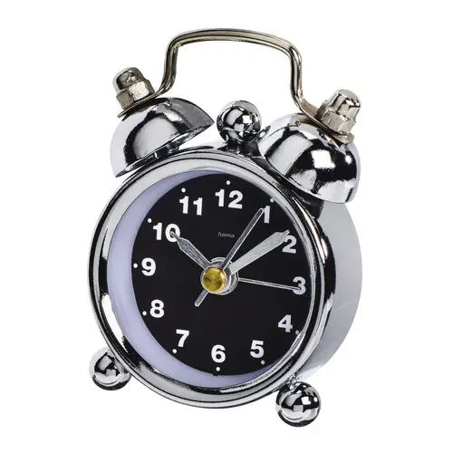 Часовник будилник Hama "Носталгия", мини, черен