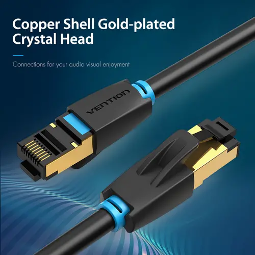Vention Кабел LAN SFTP Cat.8 Patch Cable - 2M Black 40Gbps - IKABH - image 4