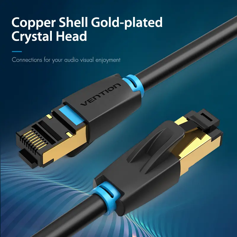 Vention Кабел LAN SFTP Cat.8 Patch Cable - 1.5M Black 40Gbps - IKABG - image 4